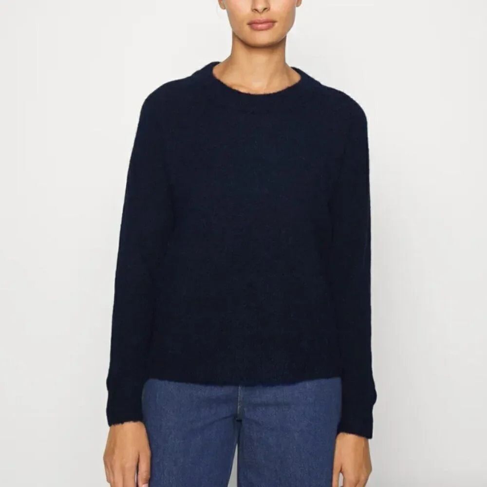 Selected Femme NWT LULU O-NECK NOOS - Jumper Sapphire melange Navy XL